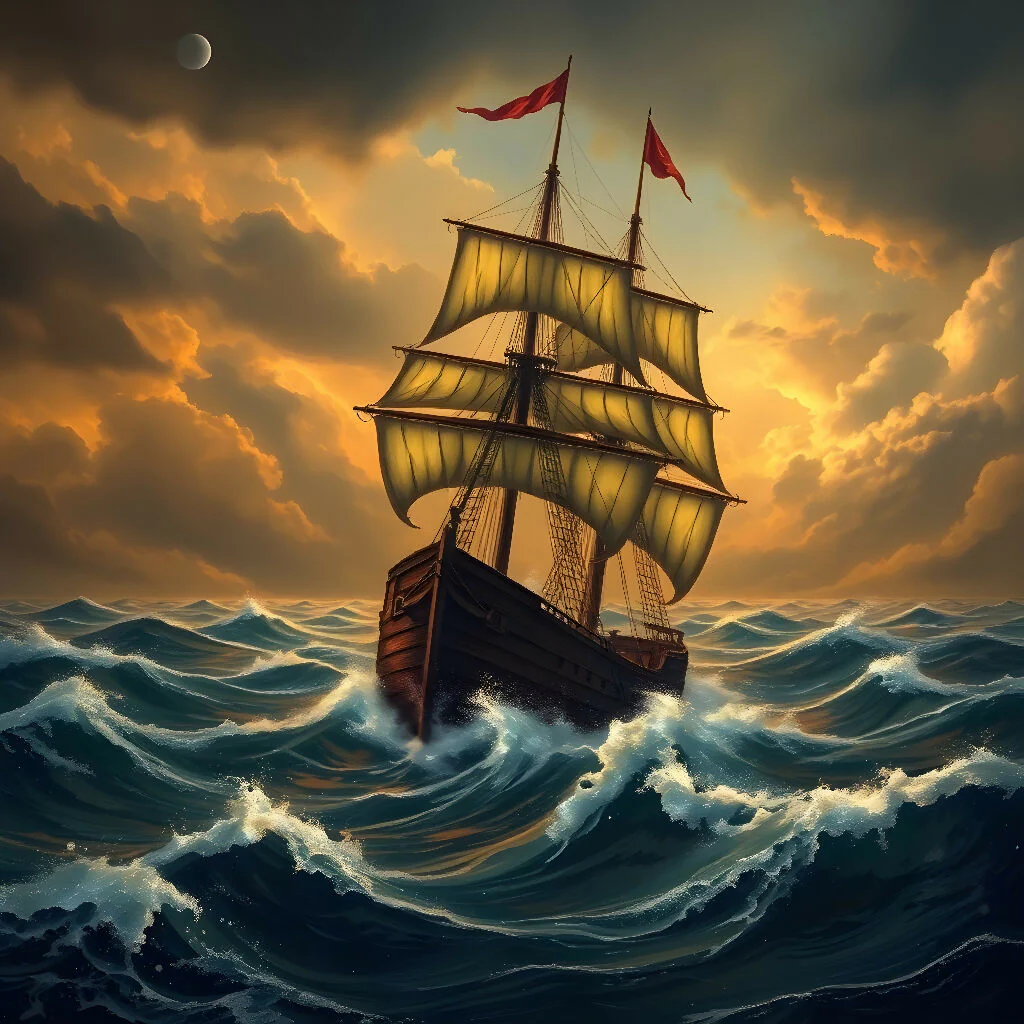 Sailing in the storm poster