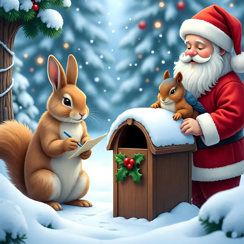 Santa’s Woodland Scribe: The Christmas Wishlist Canvas