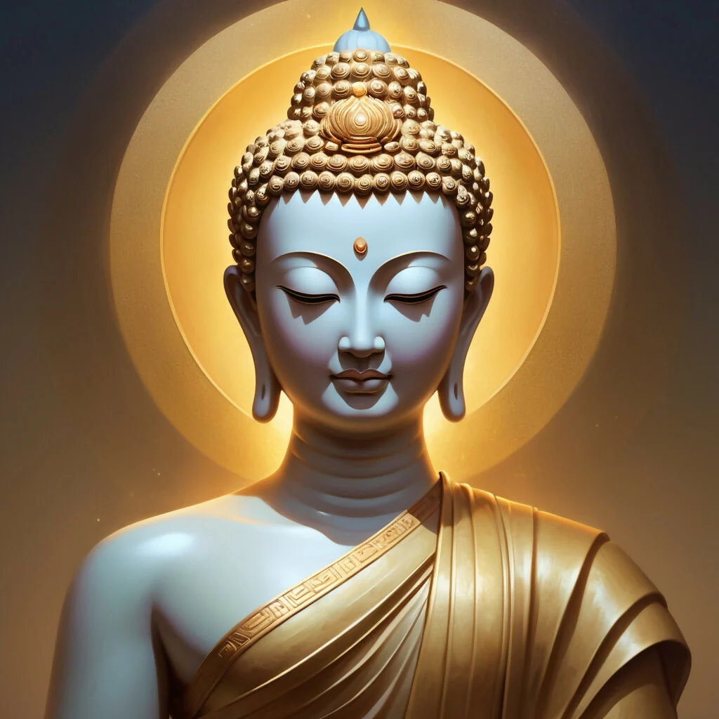 Serene Buddha: Golden Aura