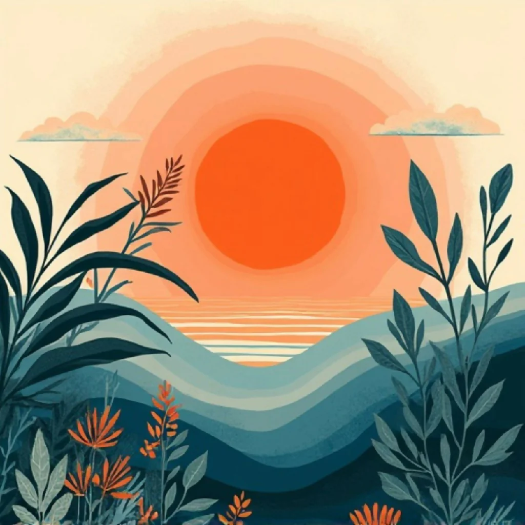 Serene Sunset Vista Coastal Calm