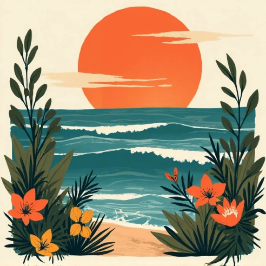 Serene Sunset Vista Coastal Calm - Image 8
