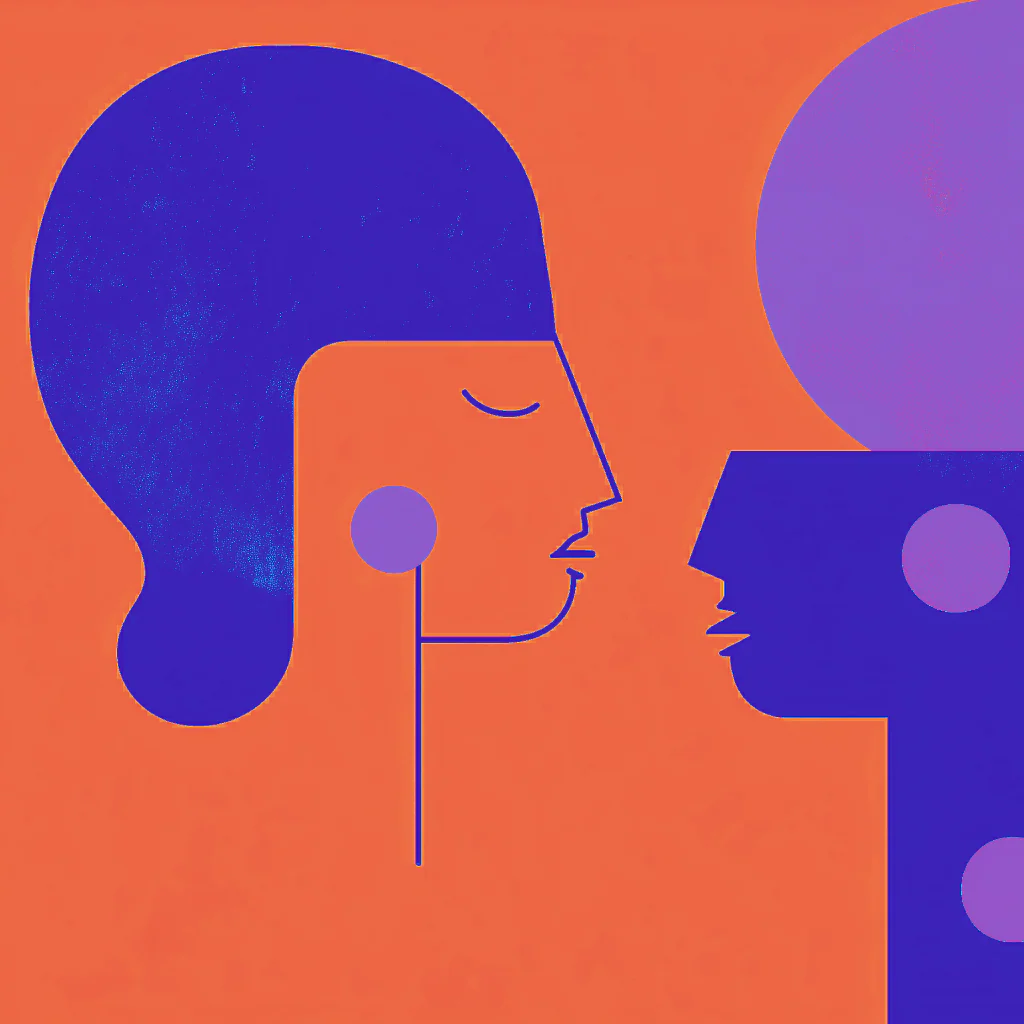 Shared Silence – Minimalist Face Dialogue - Image 2