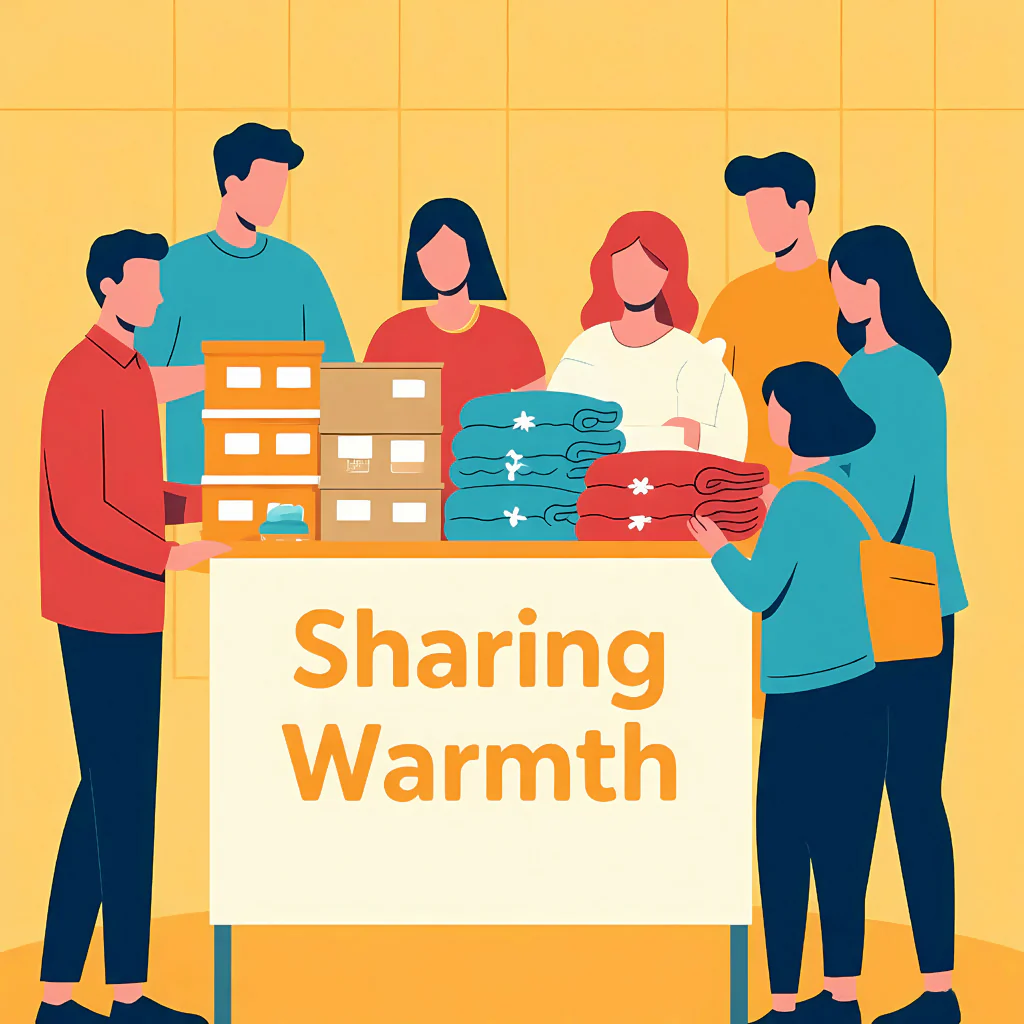 Sharing Warmth – Community Donation AI Art