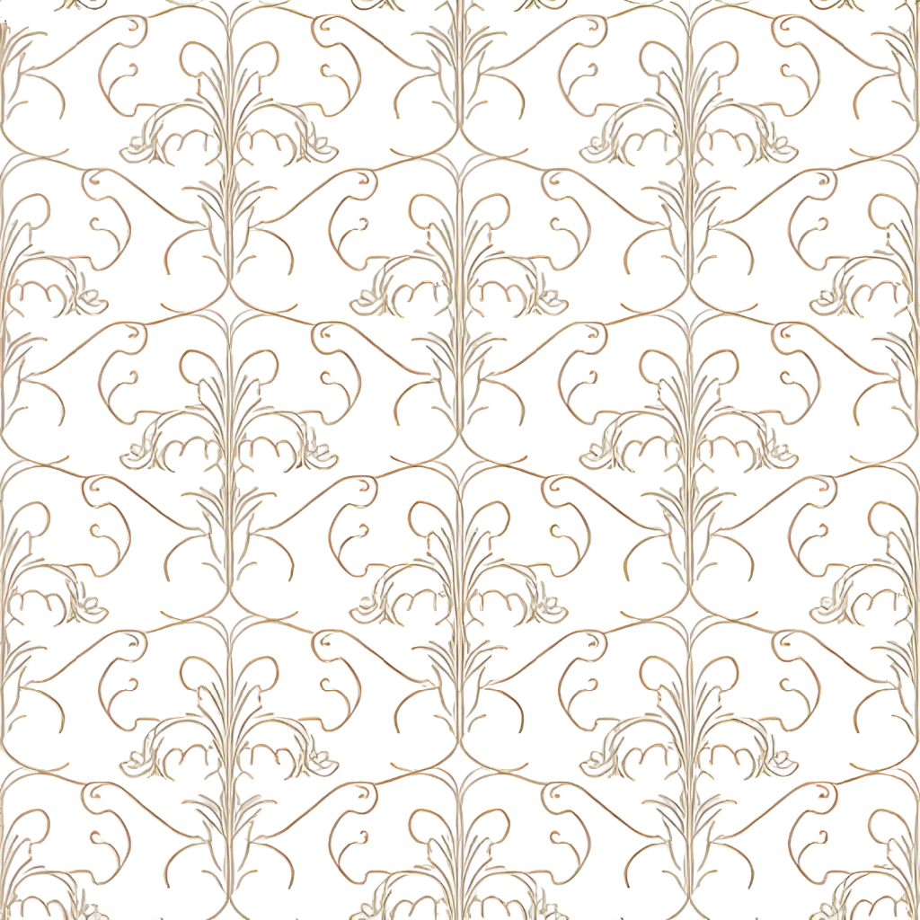 Six Elegant Victorian Swirl Damask seamless pattern — Transparent Background - Image 2