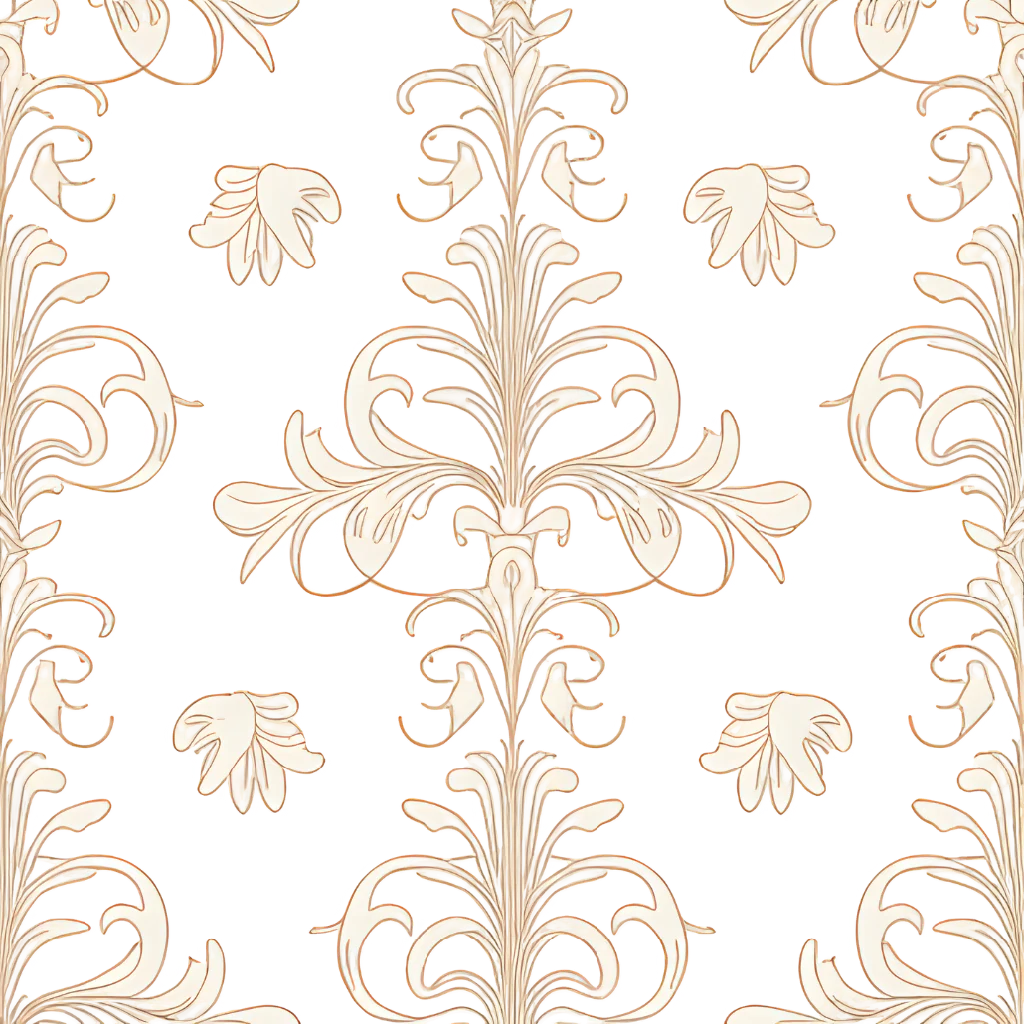 Six Elegant Victorian Swirl Damask seamless pattern — Transparent Background - Image 6