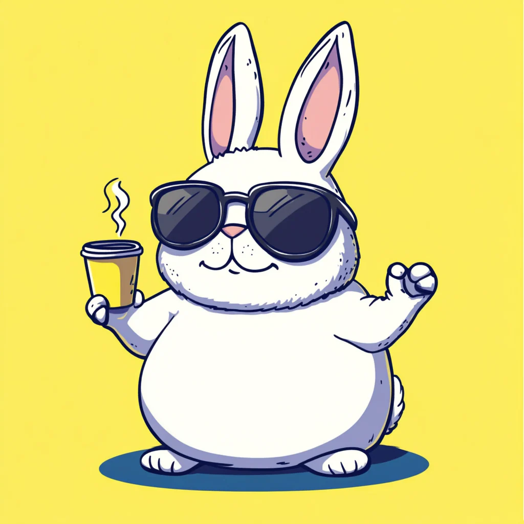 Smooth Sip Bunny – Espresso & Attitude - Image 2
