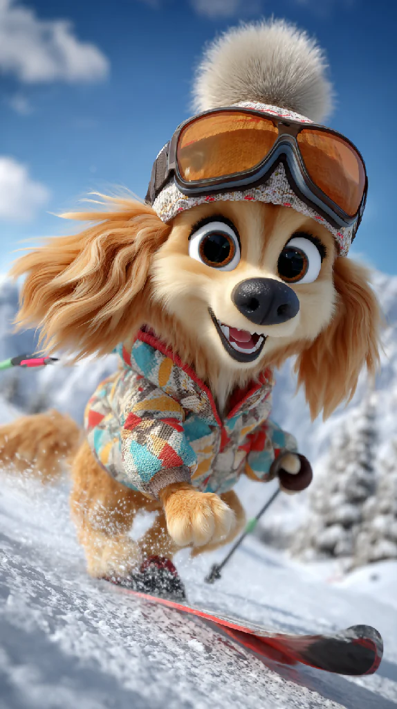 Snowboard dog 3