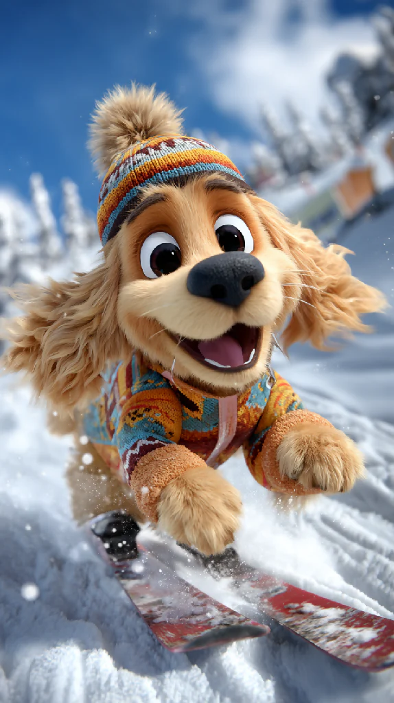 Snowboard dog 4