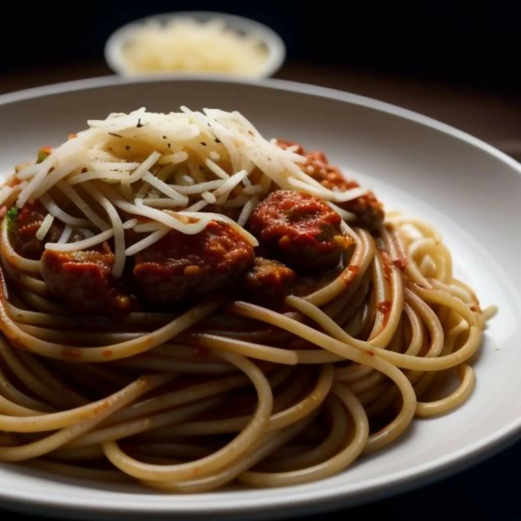 Spaghetti with an Additional Bowl of Shredded Cheese
