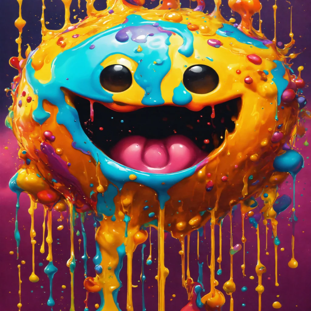Spooky Smiles: A Pop Art Liquid Portrait" - Image 5