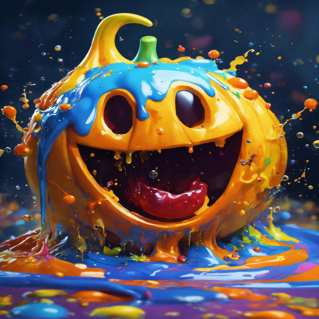 Spooky Smiles: A Pop Art Liquid Portrait" - Image 6