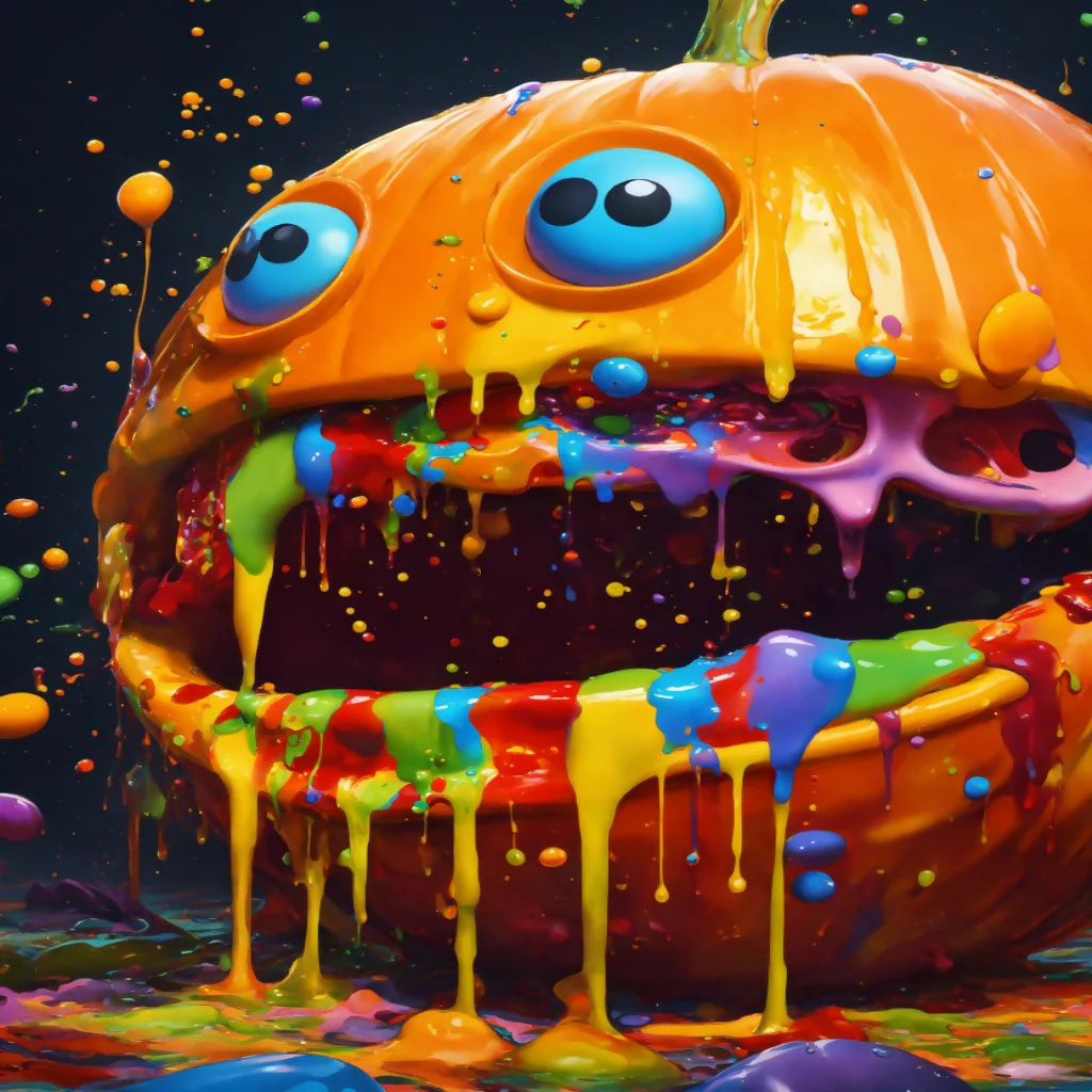 Spooky Smiles: A Pop Art Liquid Portrait" - Image 8