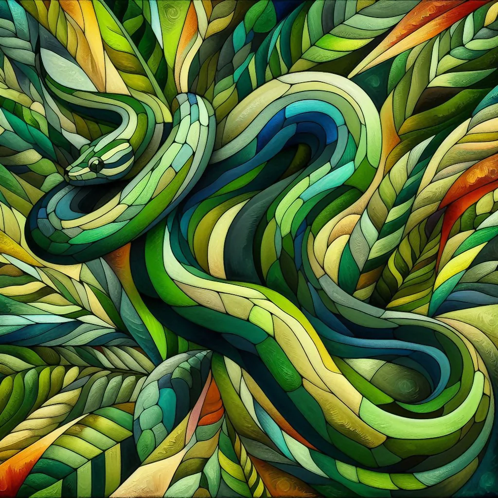 Stained glass snake #2
