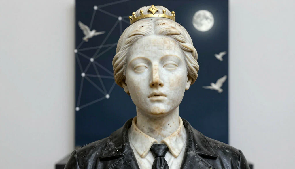 Stoic Marble Bust with Diadem