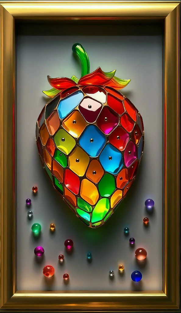 Strawberry Mosaic in Jewel Tones