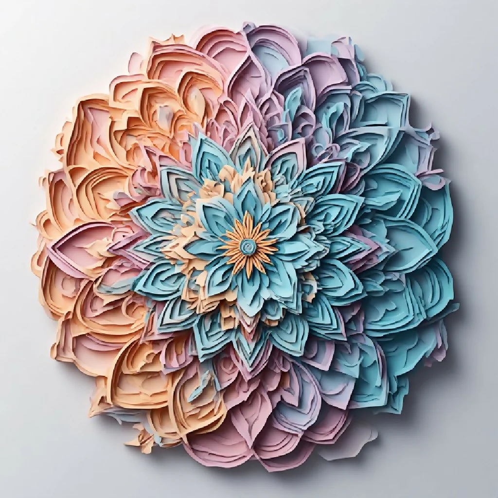 Stunning 3D Layered Papercut Geometric Mandala Wall Art