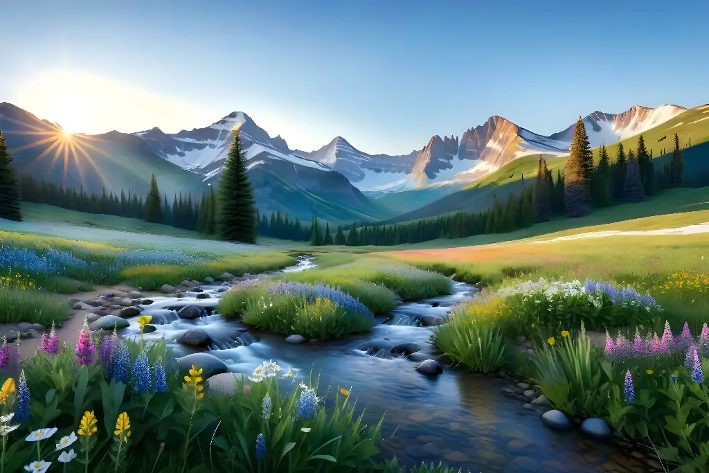 Stunning Mountain Sunset