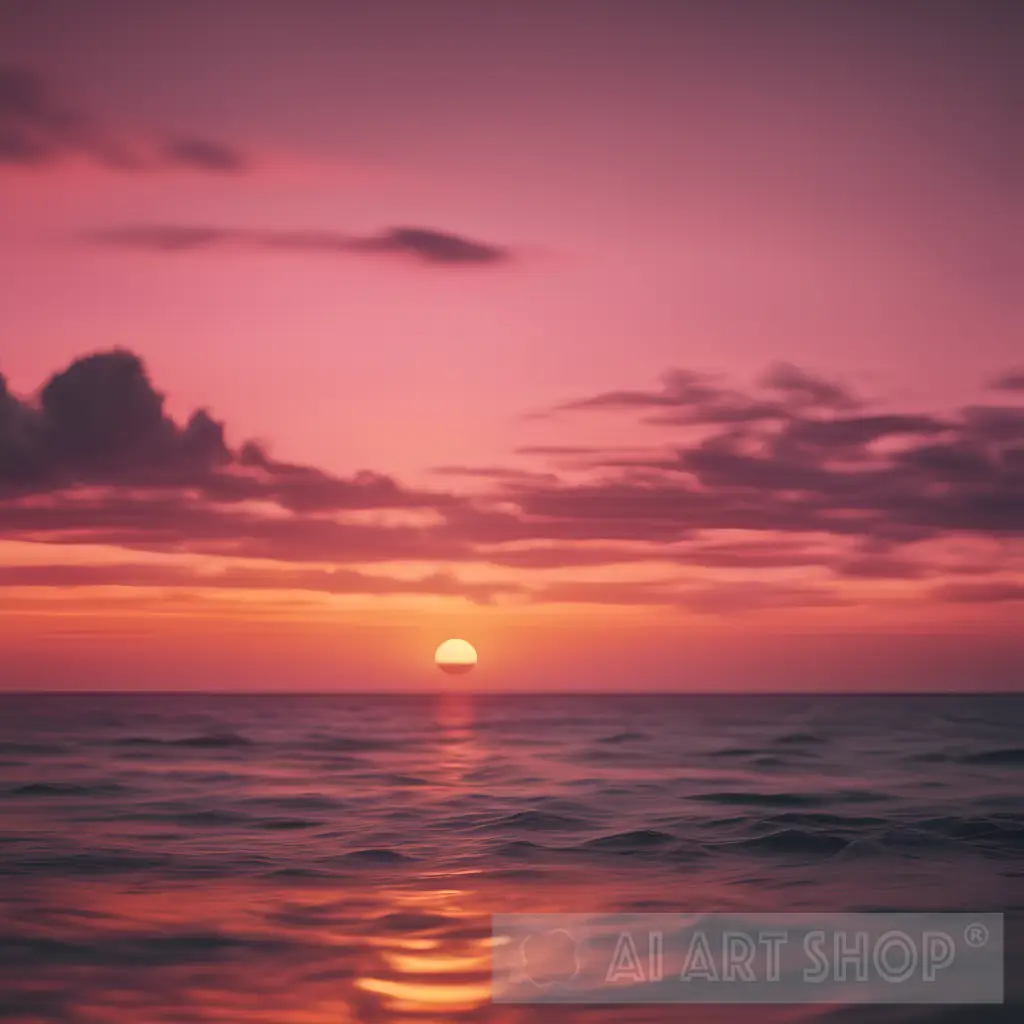 Stunning sunset over an ocean