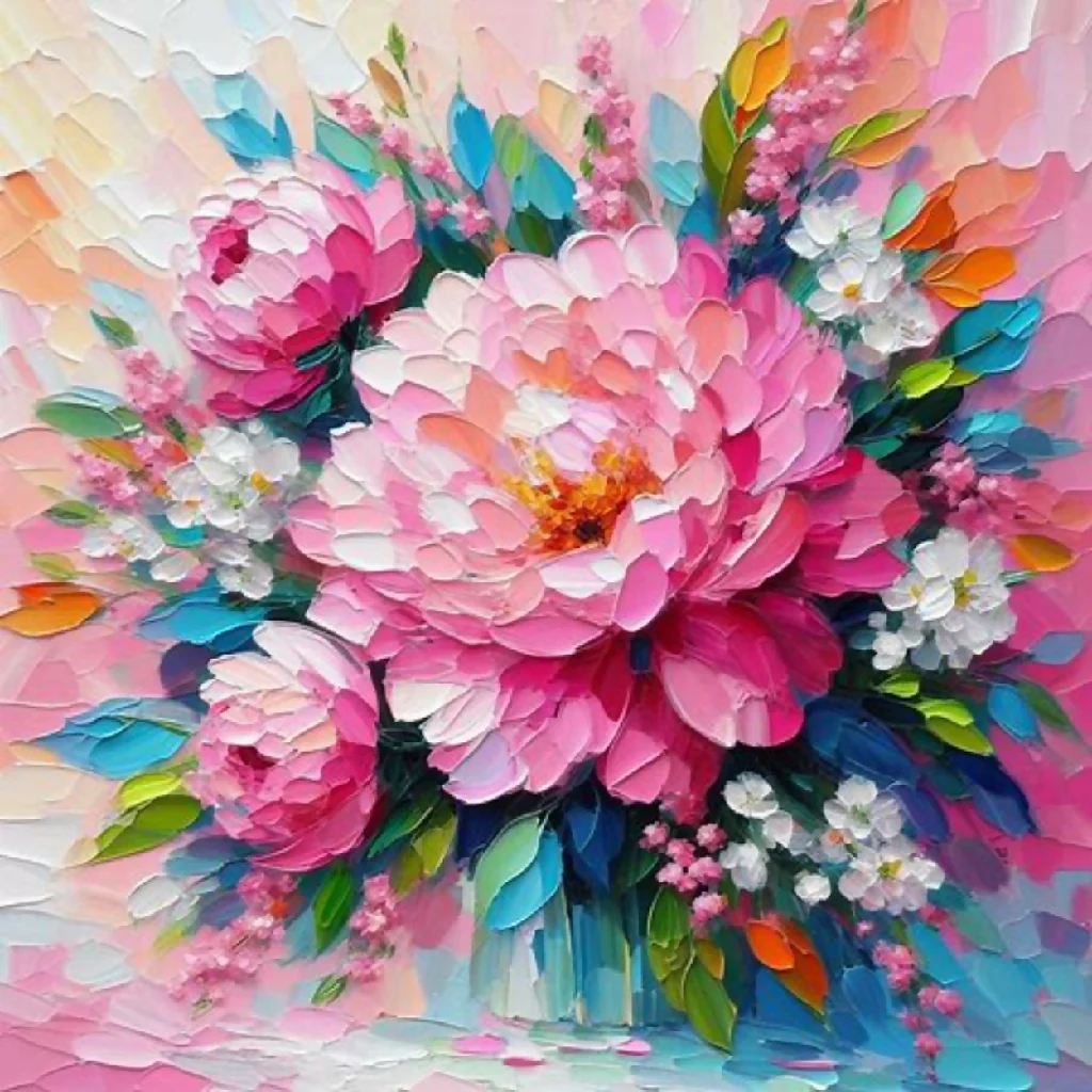 Sunlit Peonies in the Forest - Image 2