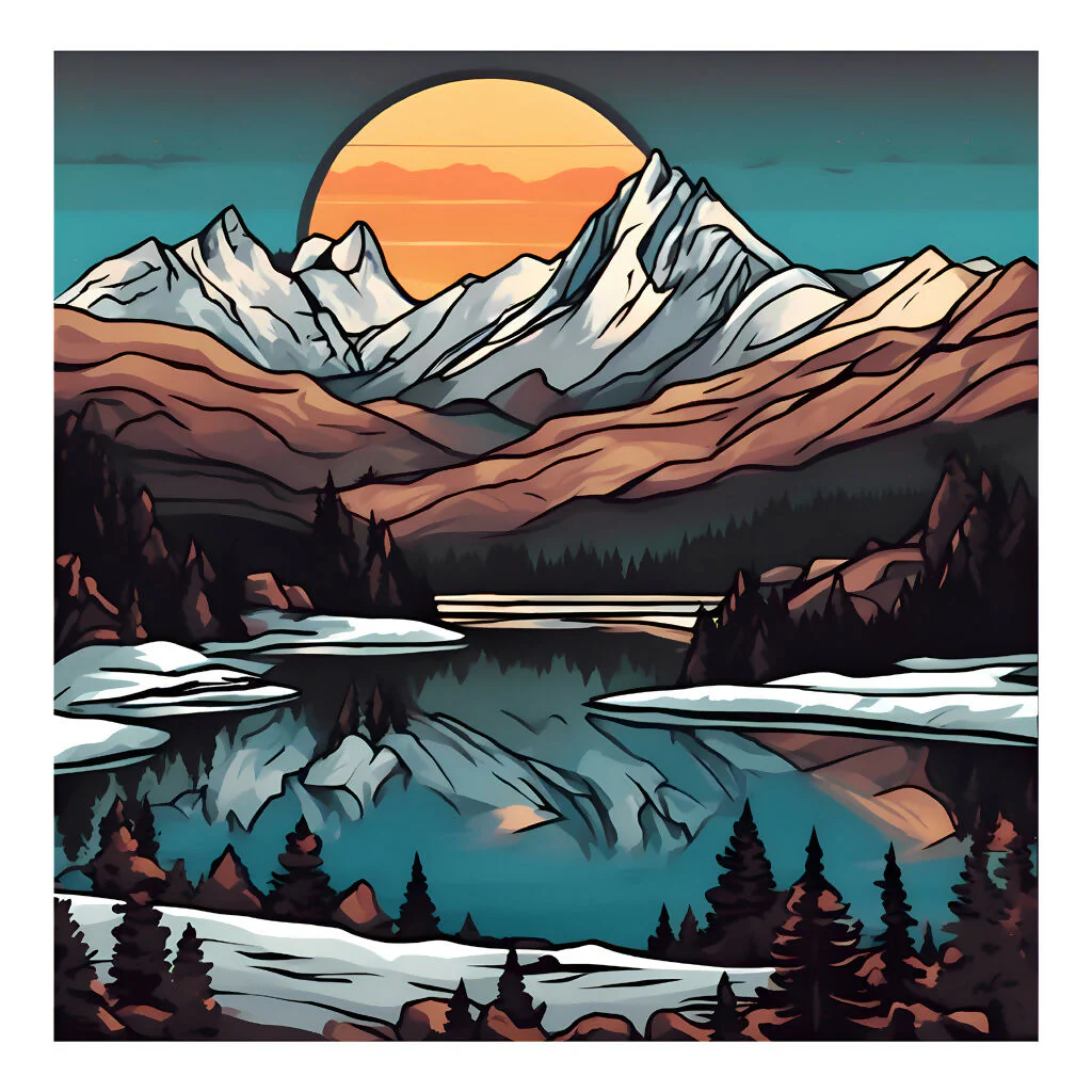 Sunlit Silence: Reflections of a Winter Valley