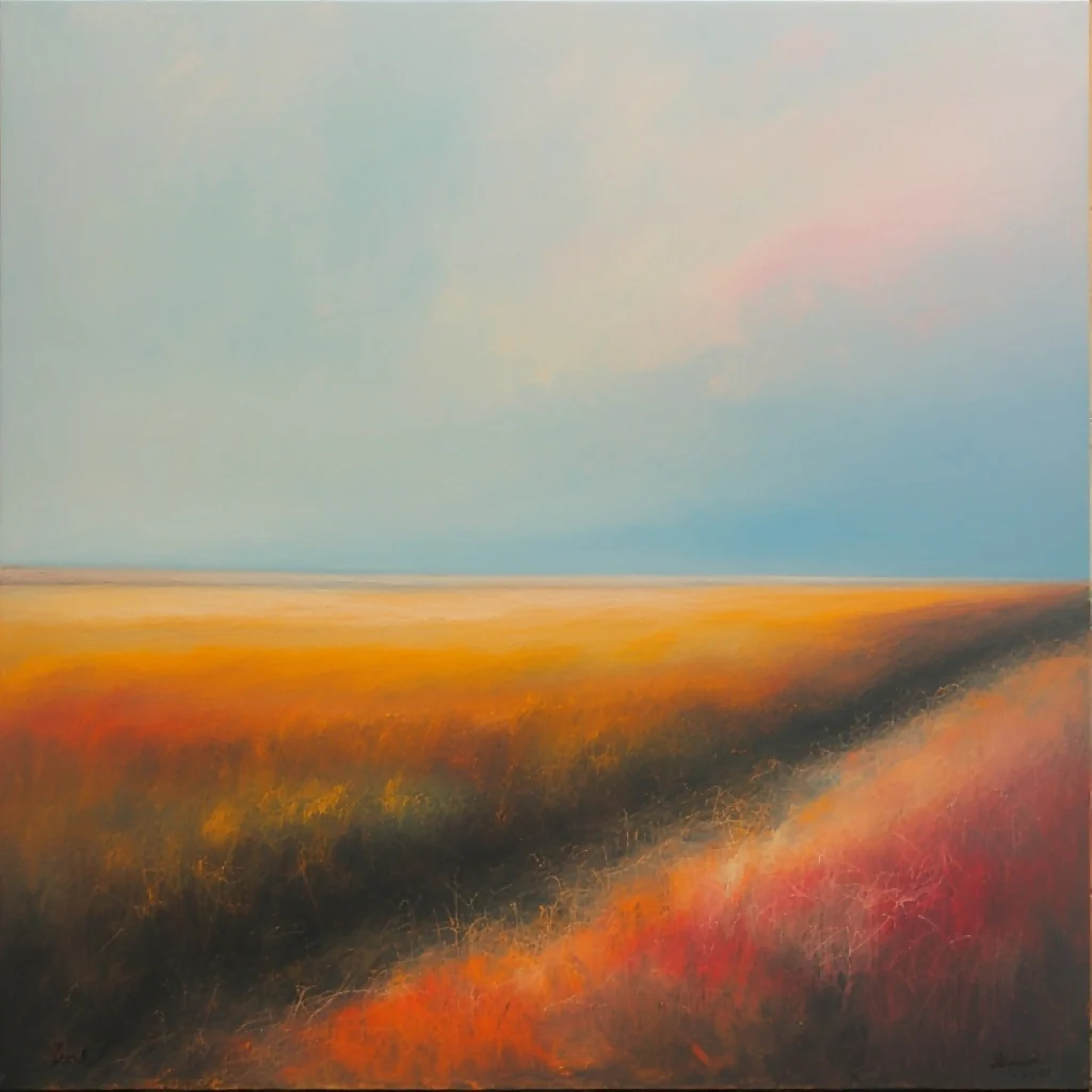 Sunset over the fields