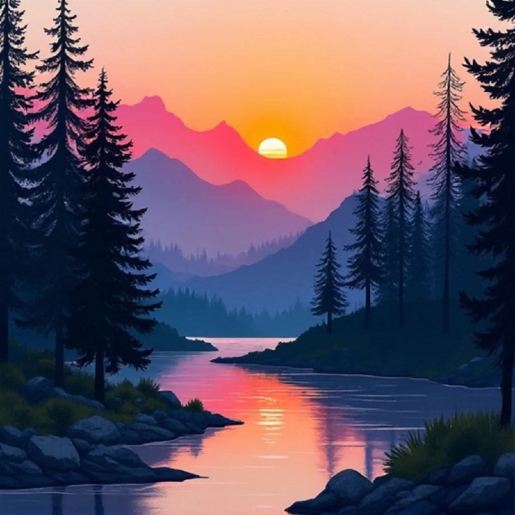 *Sunset Serenity in the Mountains - Image 10
