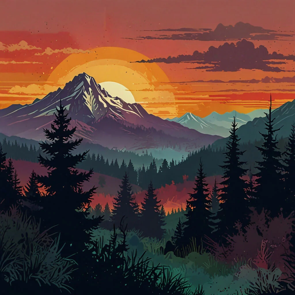 *Sunset Serenity in the Mountains - Image 3
