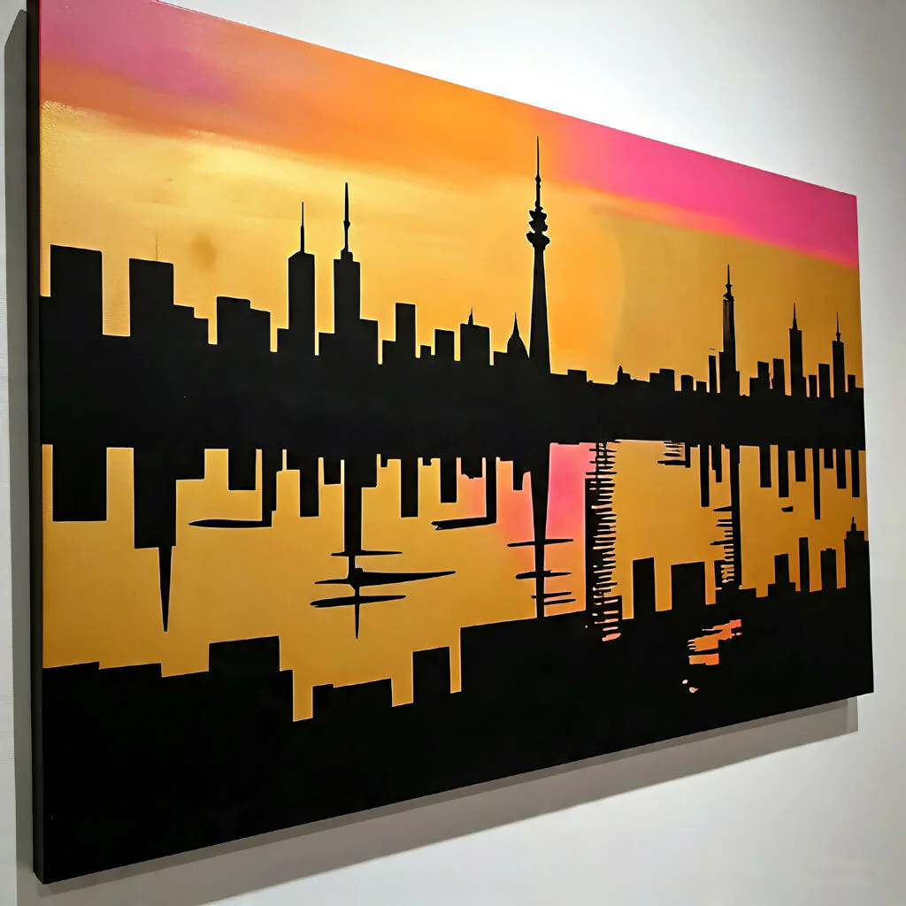 Sunset Skyline Reflections Urban Mirage