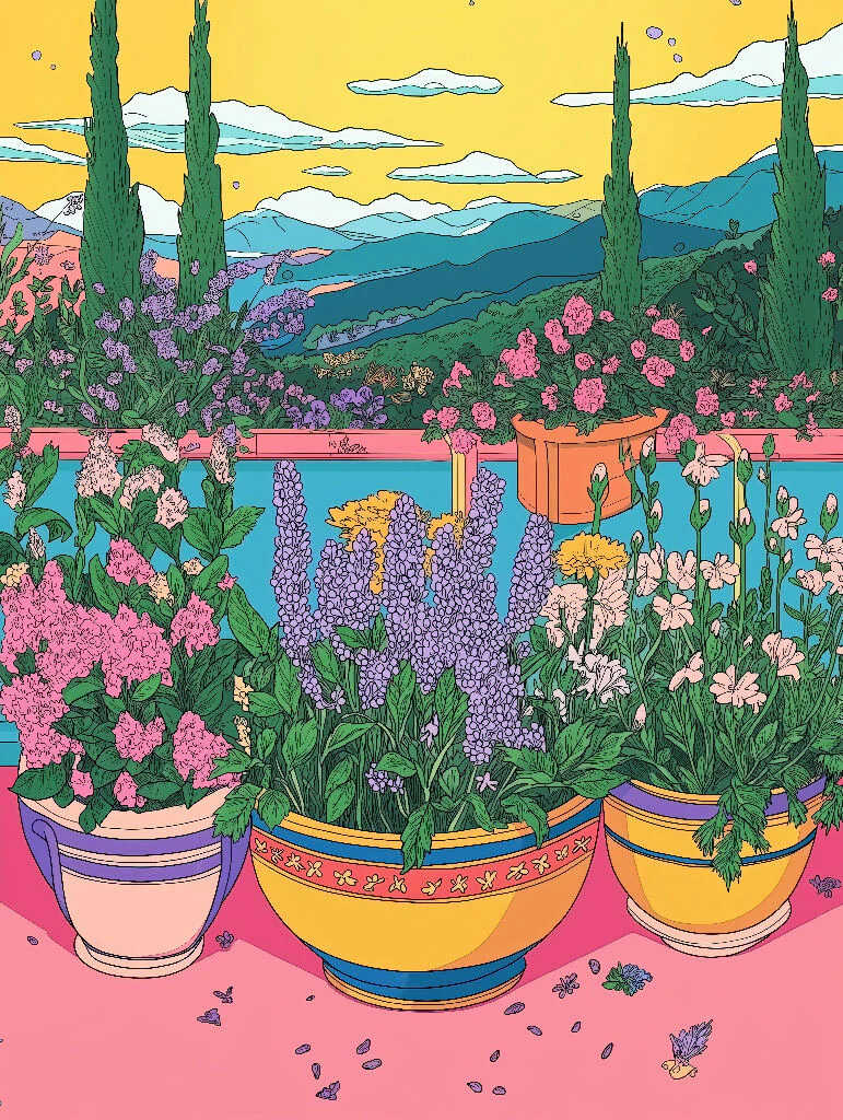 Surreal Floral Valley