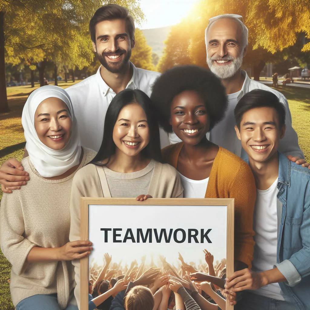 Teamwork motivation poster
