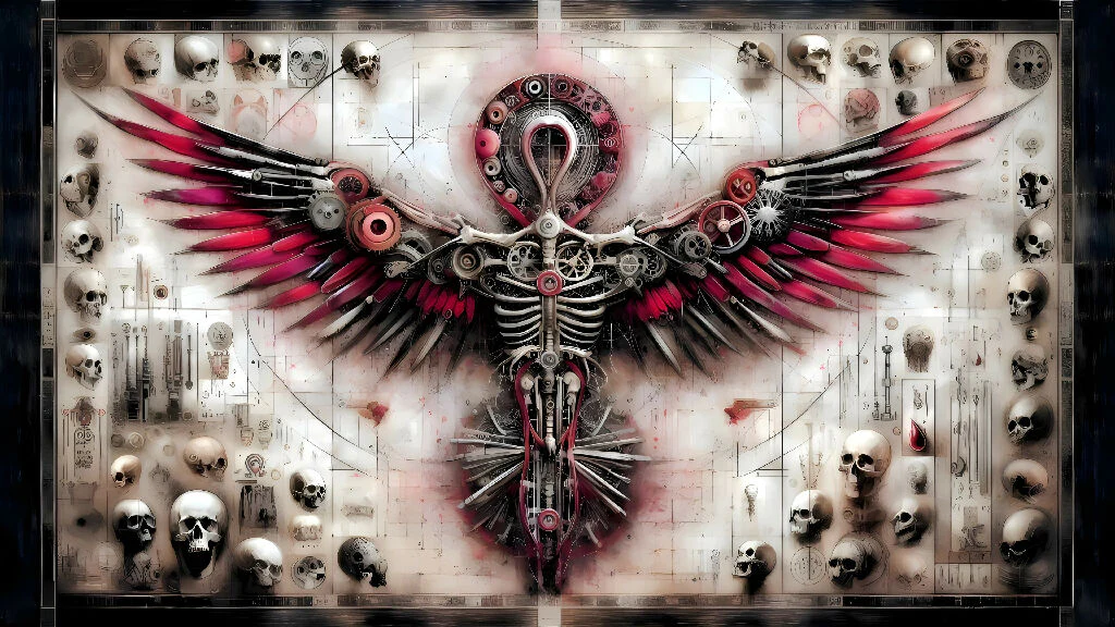 The Architect of Mortality: Cyber-Gothic Angel Schematic