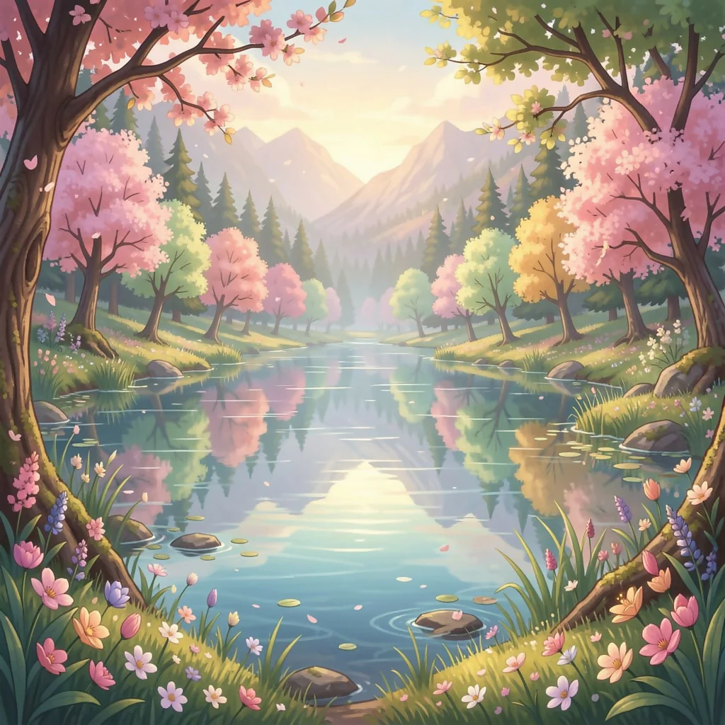 The Blooming Riverbank