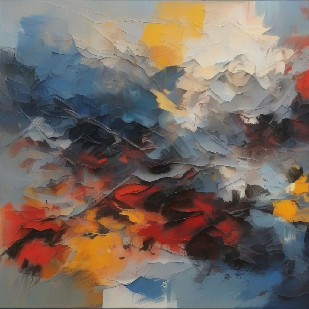 The clouds oil painting abstract art