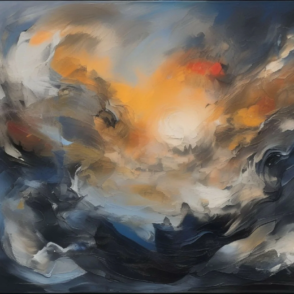The clouds oil painting abstract art - Image 2