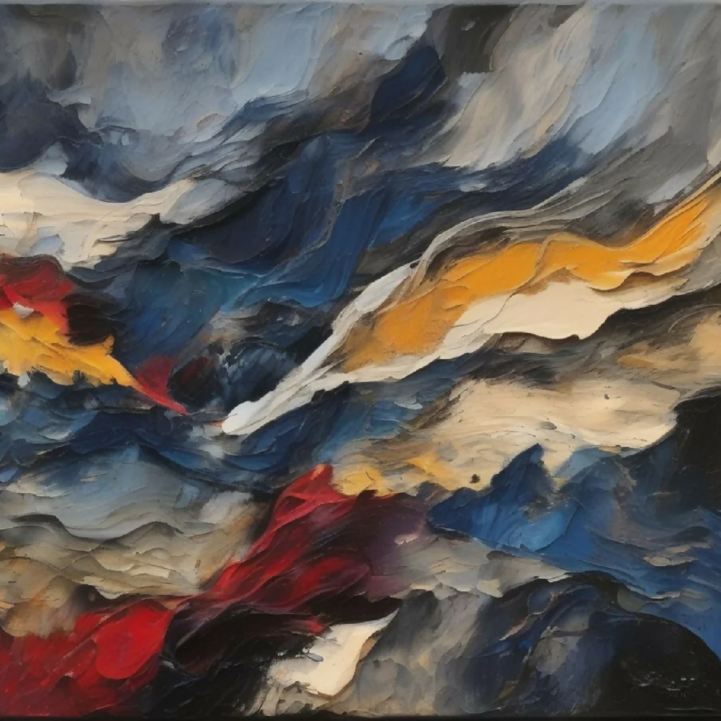 The clouds oil painting abstract art - Image 4