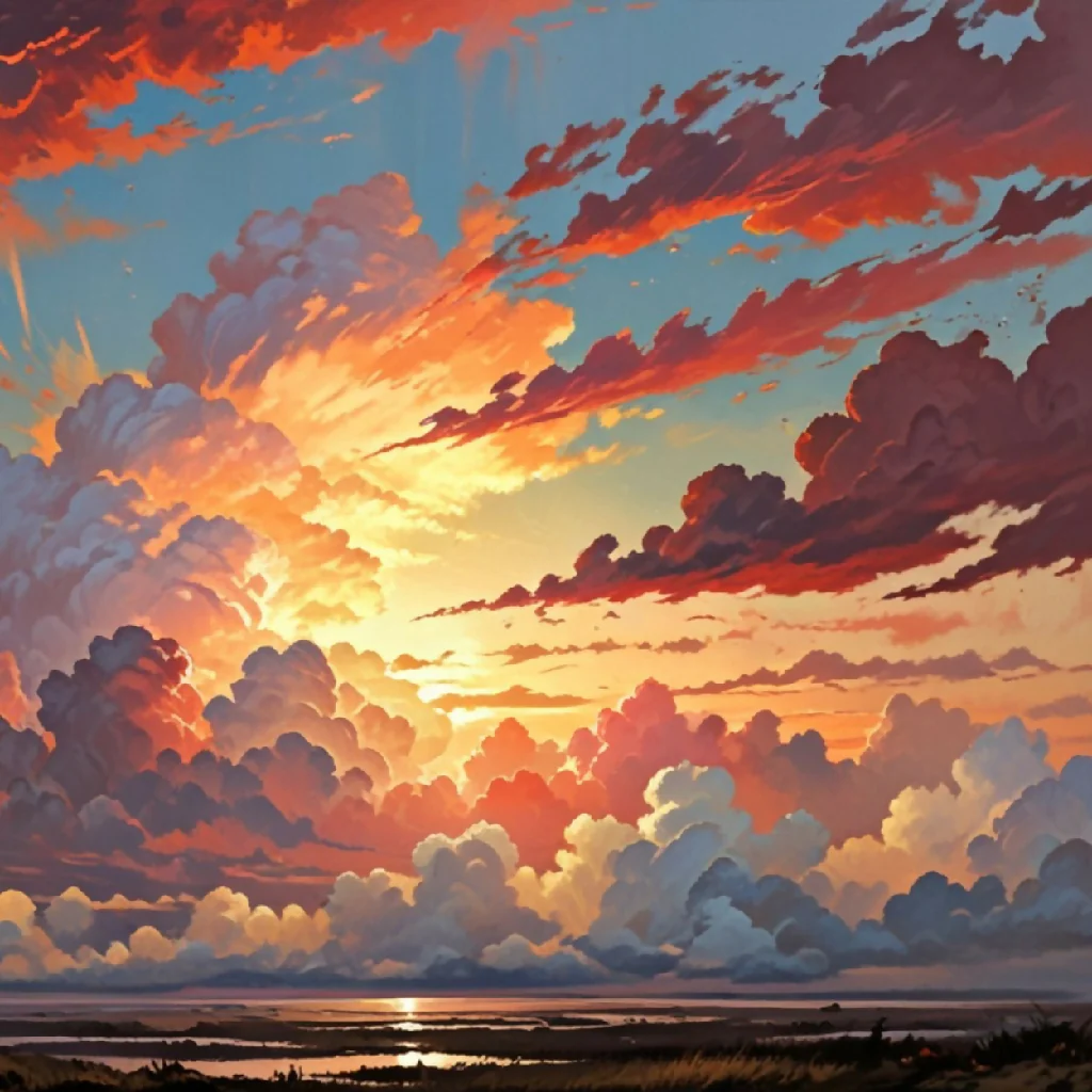 The clouds oil painting abstract art - Image 9