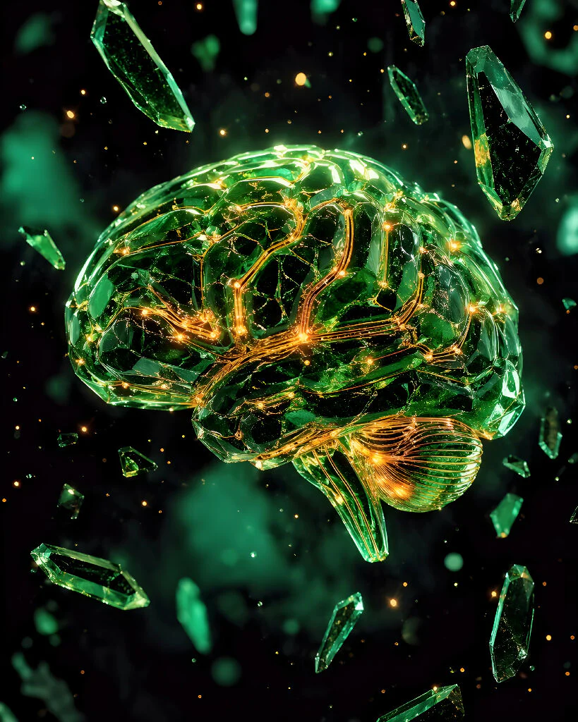 The Crystalline Mind: Radiant Emerald Wisdom