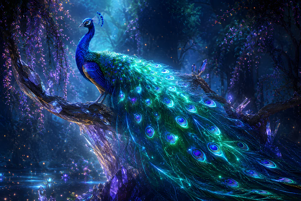 The Enchanted Peacock: A Mystical Forest Fantasy
