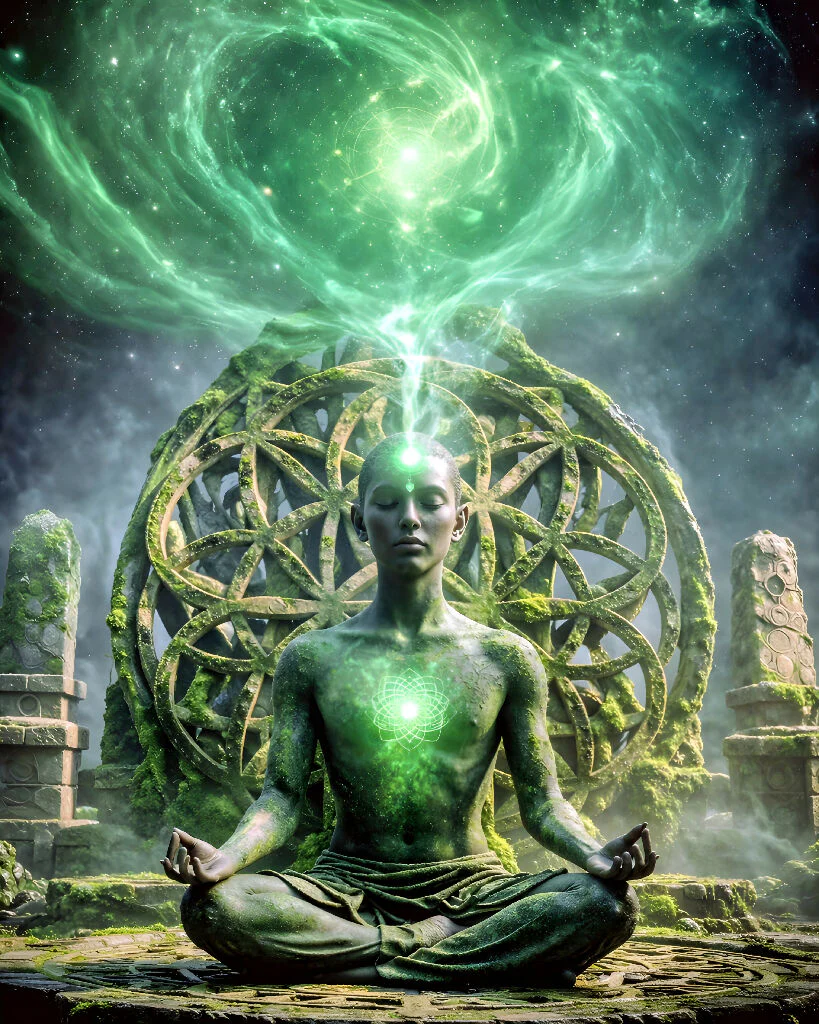 The Eternal Bloom: Cosmic Meditation and Sacred Geometry