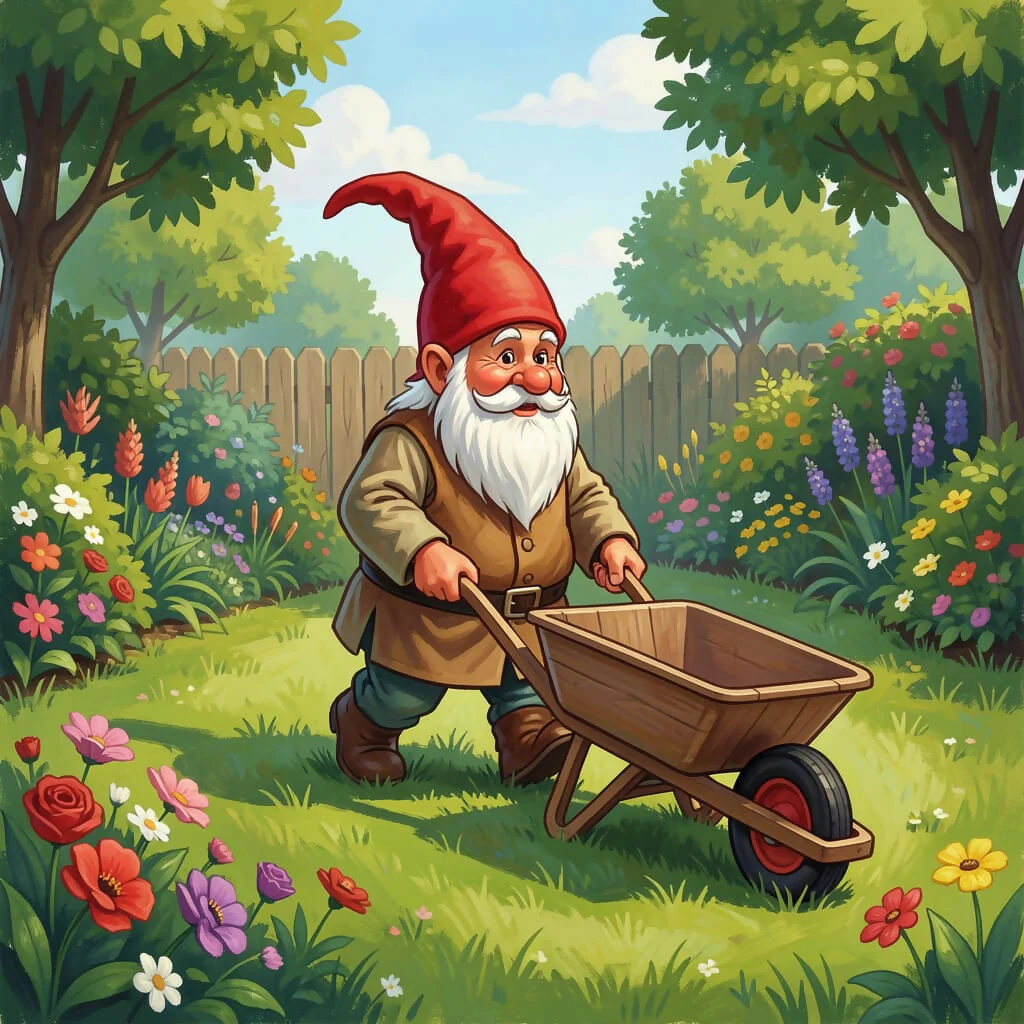 The Gnome and His Wheelbarrow