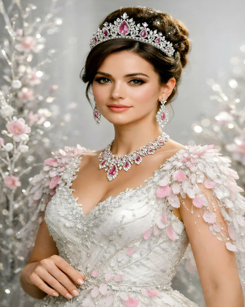 The Rose Quartz Empress: Ethereal Bridal Elegance