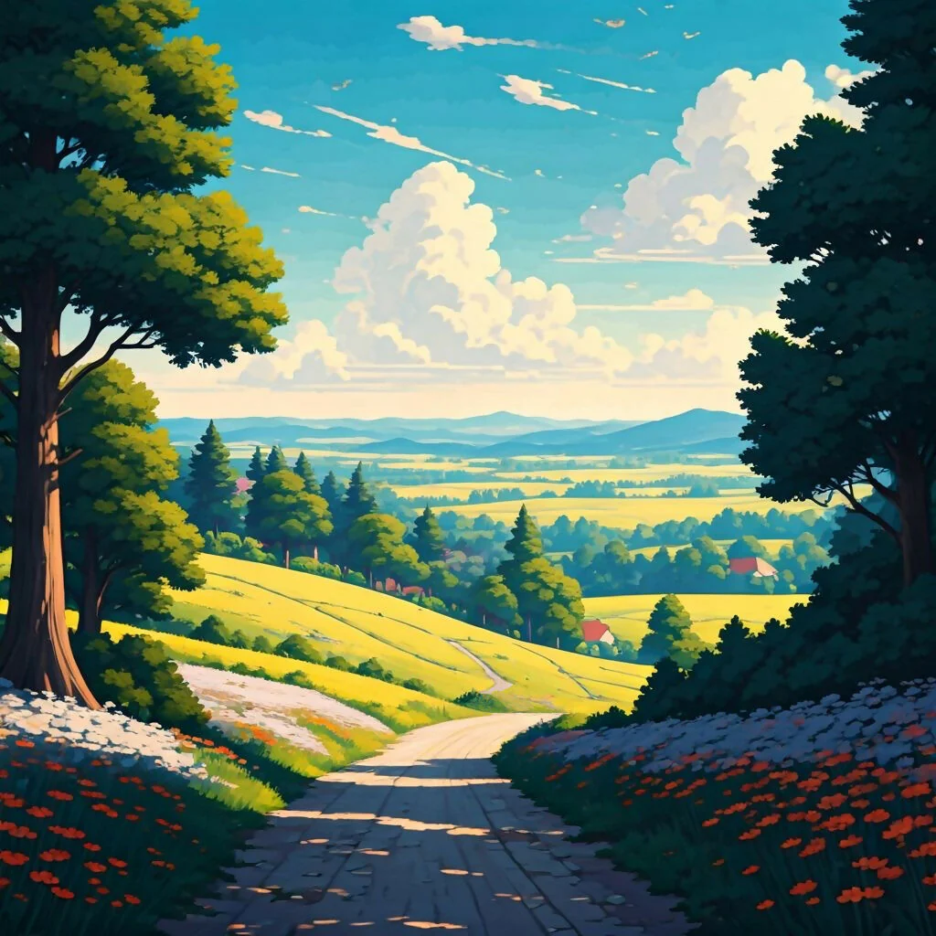 The Winding Countryside Road