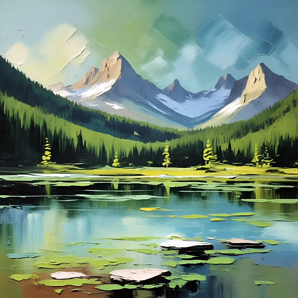Tranquil Snow Mountain Lake