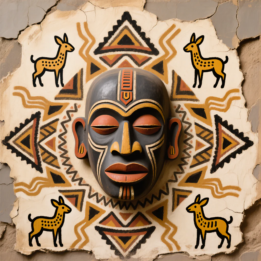 Tribal Sun Mask Mandala - Image 2