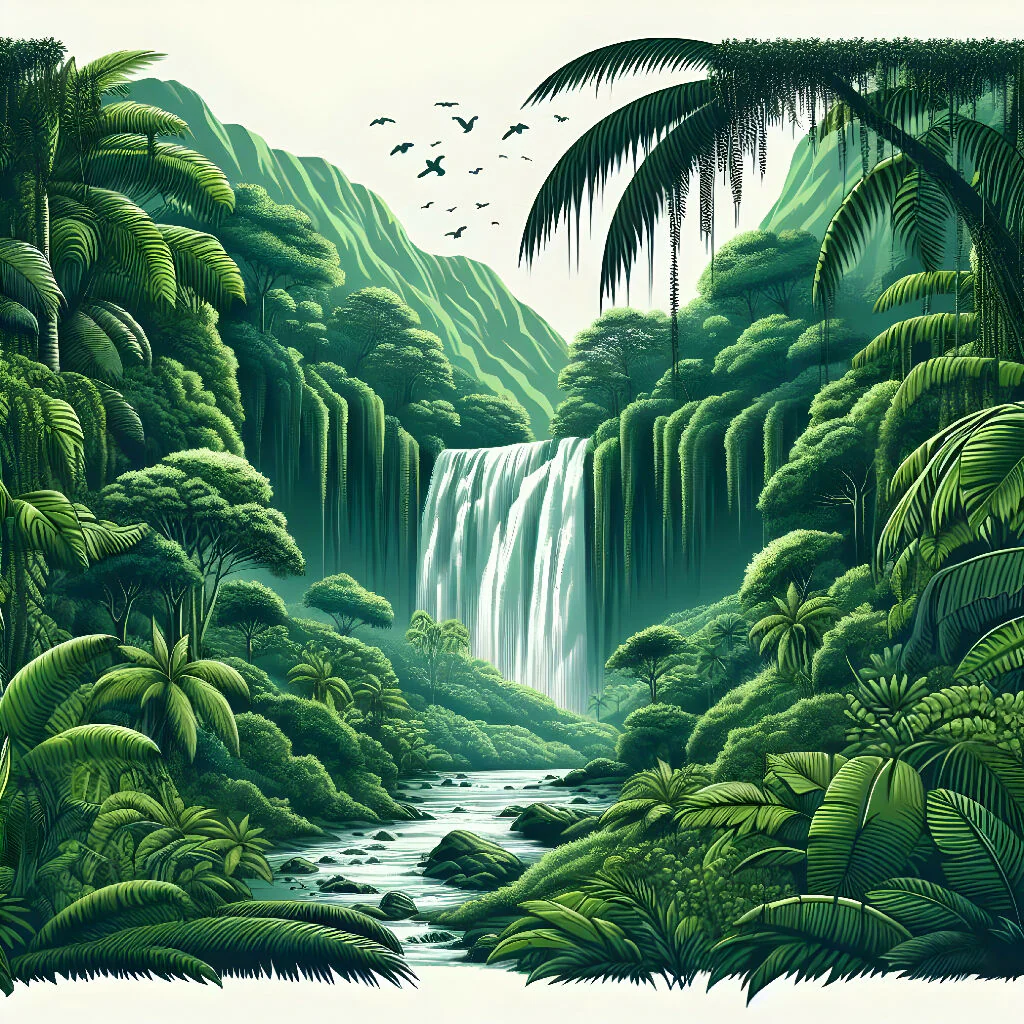TROPICAL RAINFORESTS DRIPPING WITH LUSH, VERDANT FOLIAGE - Image 2