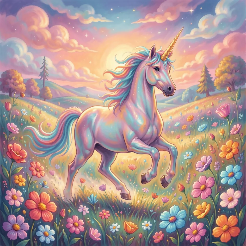 Unicorn of the Shimmering Meadow