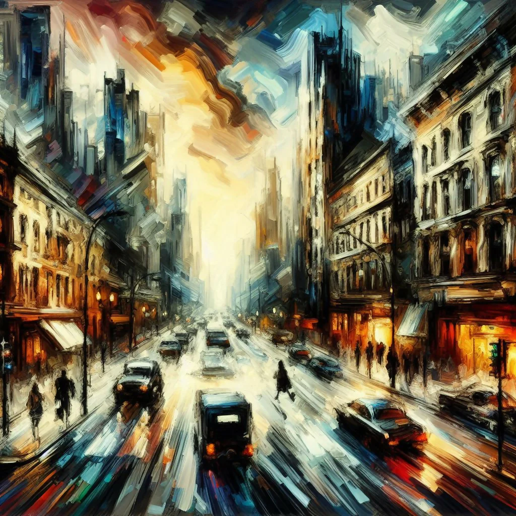 Urban angst in brushstrokes