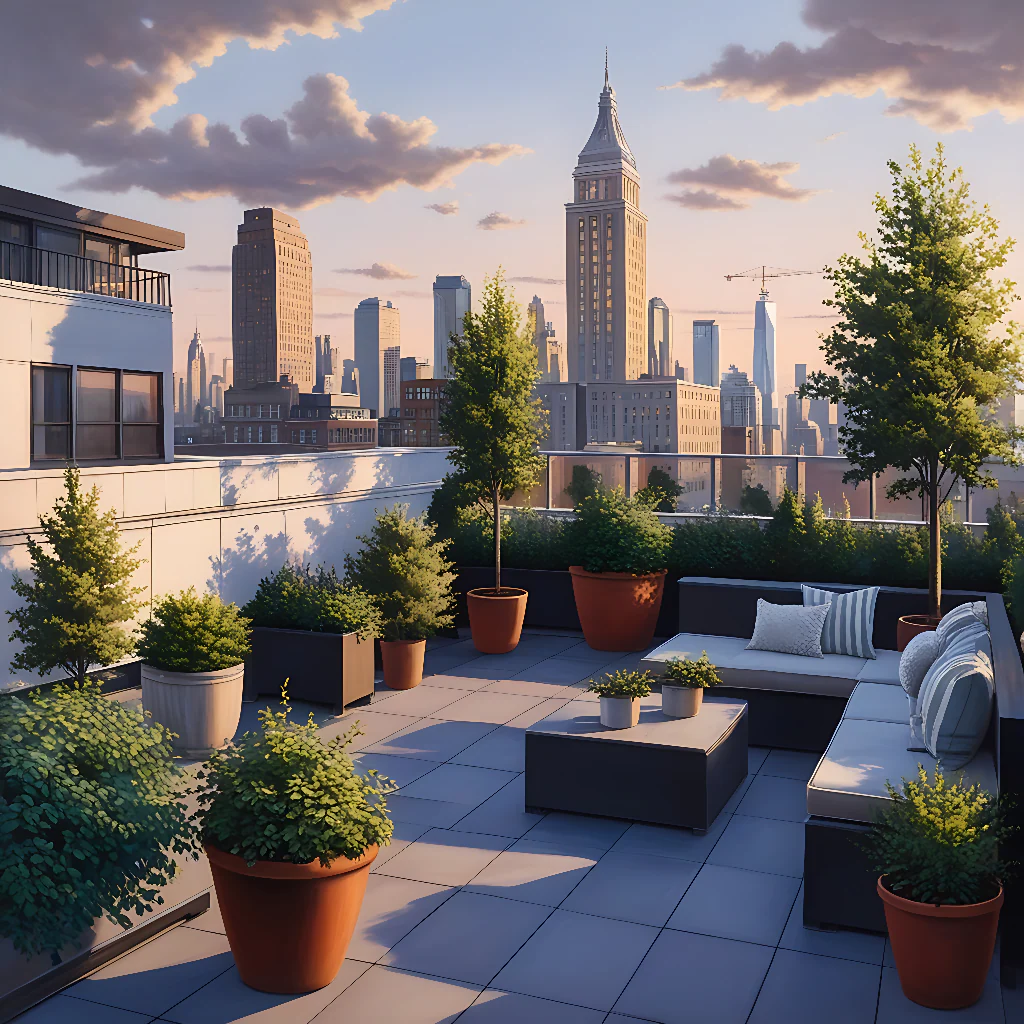Urban Rooftop Garden