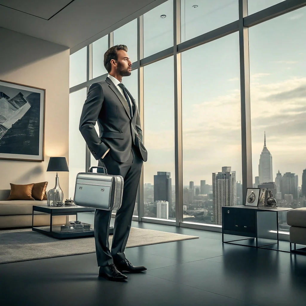 Urban Visionary Overlooking His Empire