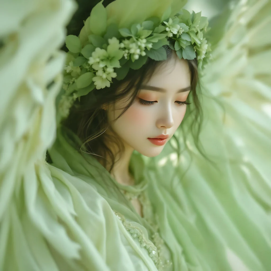 Verdant Grace: Angel of Spring Rebirth